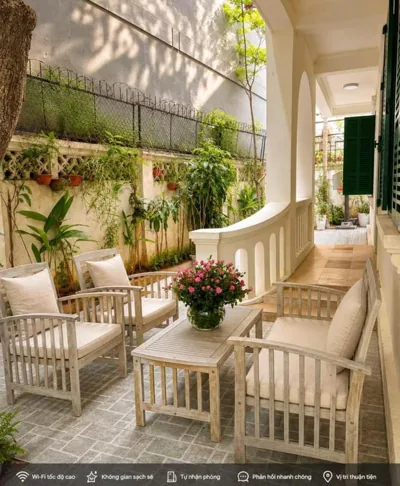 French garden Villa 4BR BBQ sunny balcony bathtub Steps to West Lake – Photos 4